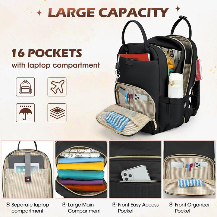Water-Resistant Travel Laptop Backpack with Organised Compartments – 15.6" Fit