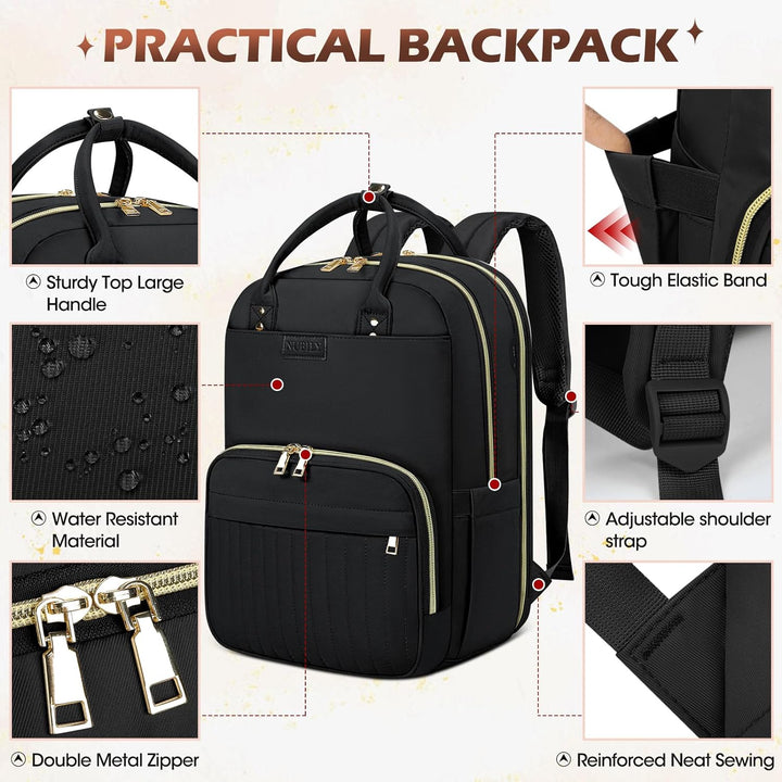 Water-Resistant Travel Laptop Backpack with Organised Compartments – 15.6" Fit