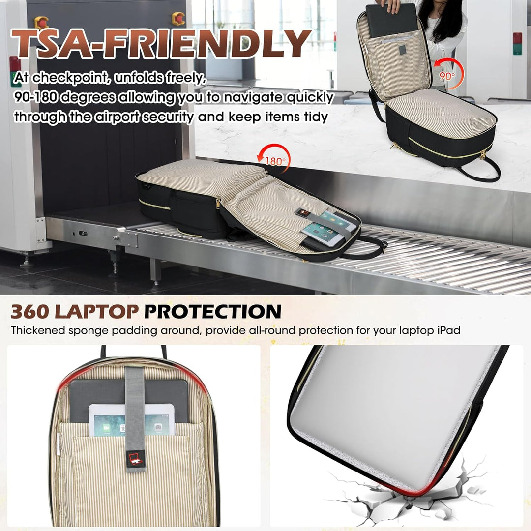 Water-Resistant Travel Laptop Backpack with Organised Compartments – 15.6" Fit