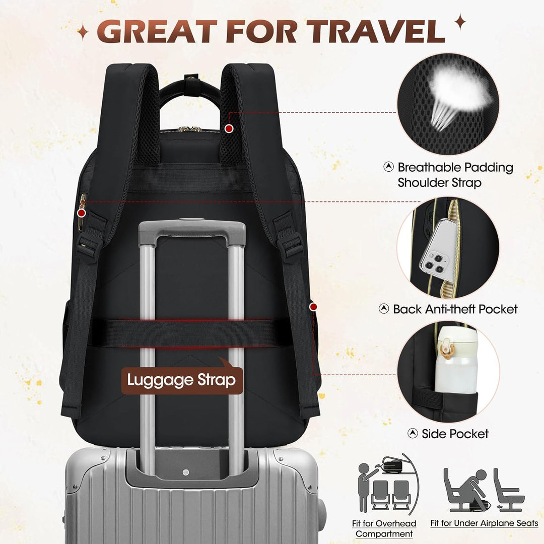 Water-Resistant Travel Laptop Backpack with Organised Compartments – 15.6" Fit