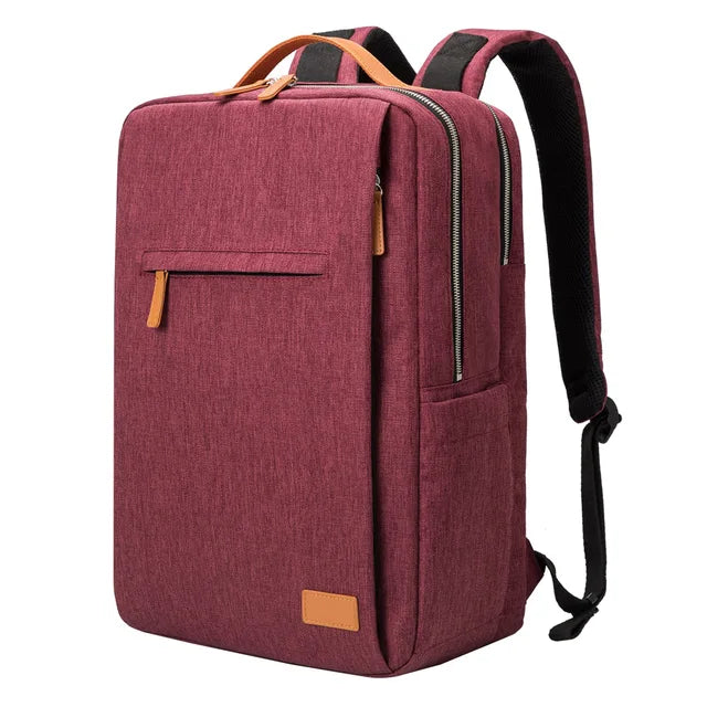 Backpack with Laptop Compartment and USB Charging Port - Nova-Red-Nora Luxe