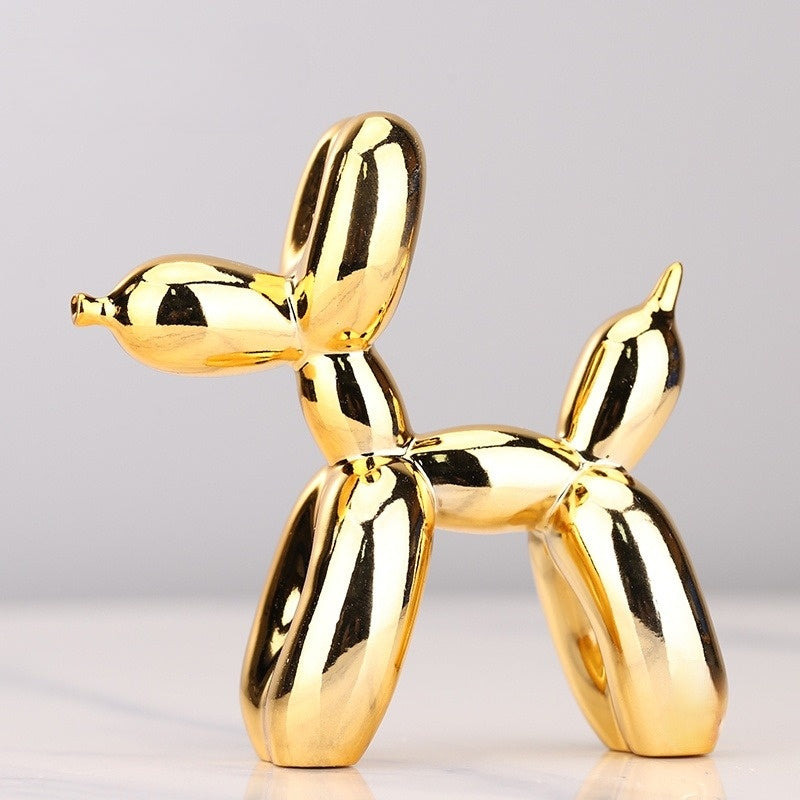 Balloon Dog Sculptures - BouncePup-Gold-Nora Luxe