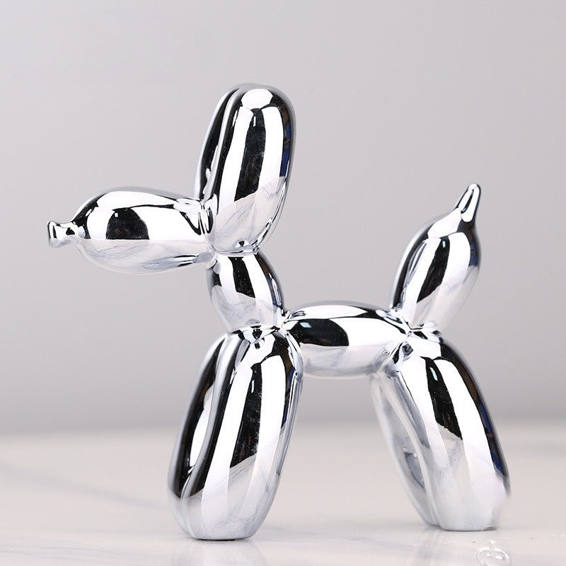 Balloon Dog Sculptures - BouncePup-Light gray-Nora Luxe
