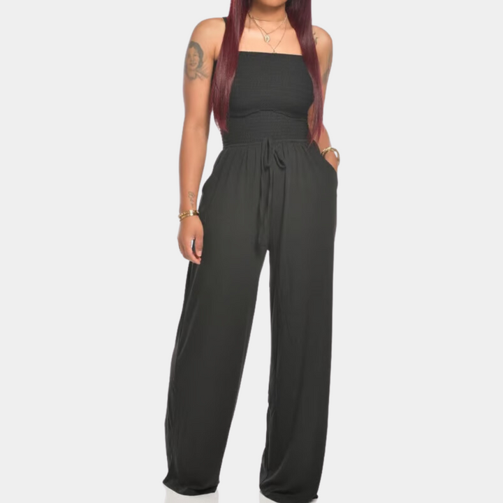 Bandeau Jumpsuit for Women - Livia-Black-2XS-Nora Luxe