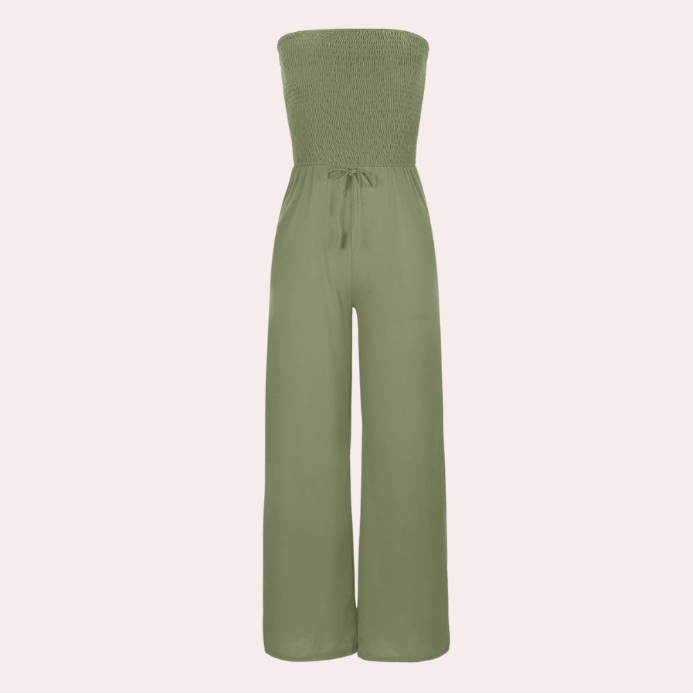 Bandeau Jumpsuit for Women - Livia-White-2XS-Nora Luxe