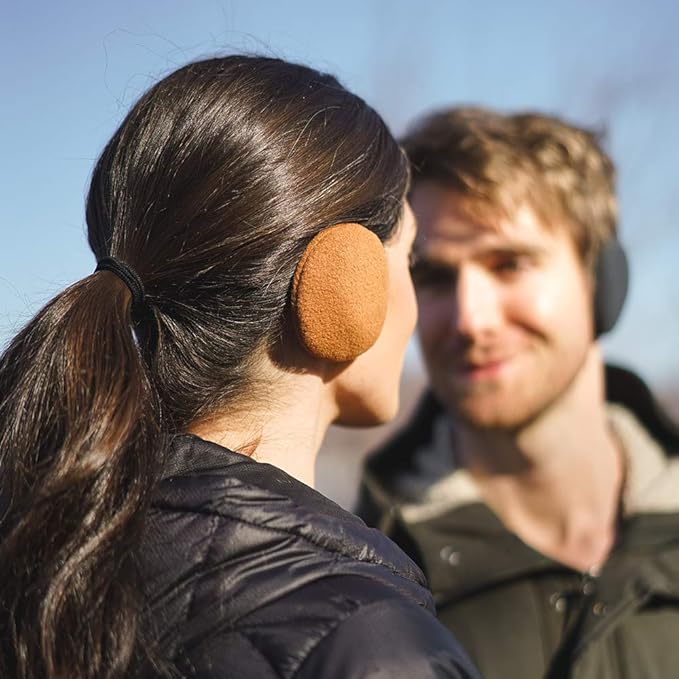 Bandless Fleece Ear Warmers for Men & Women - FleeceBuds-Gray-Nora Luxe