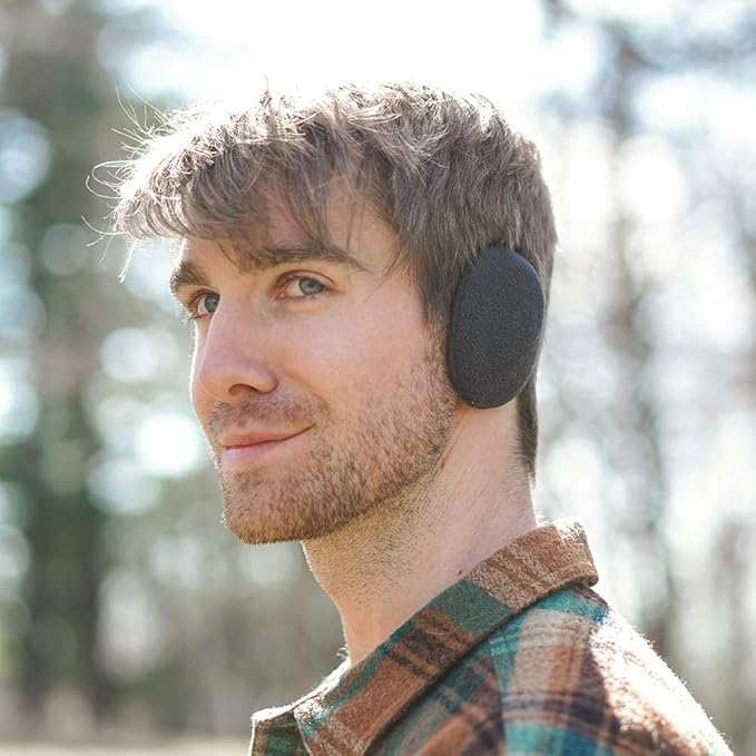 Bandless Fleece Ear Warmers for Men & Women - FleeceBuds-Gray-Nora Luxe