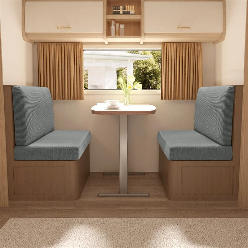 Bank covers set for camper & caravan - NomadCover-Dark Blue-Nora Luxe