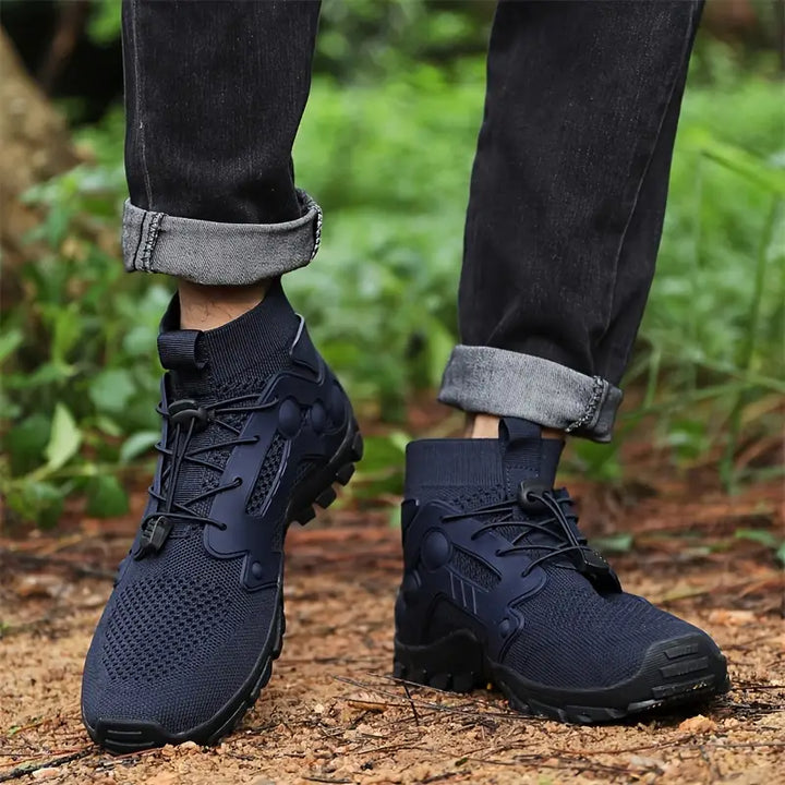 Barefoot Men's Shoes - TrailFlex-Black-5.5-Nora Luxe