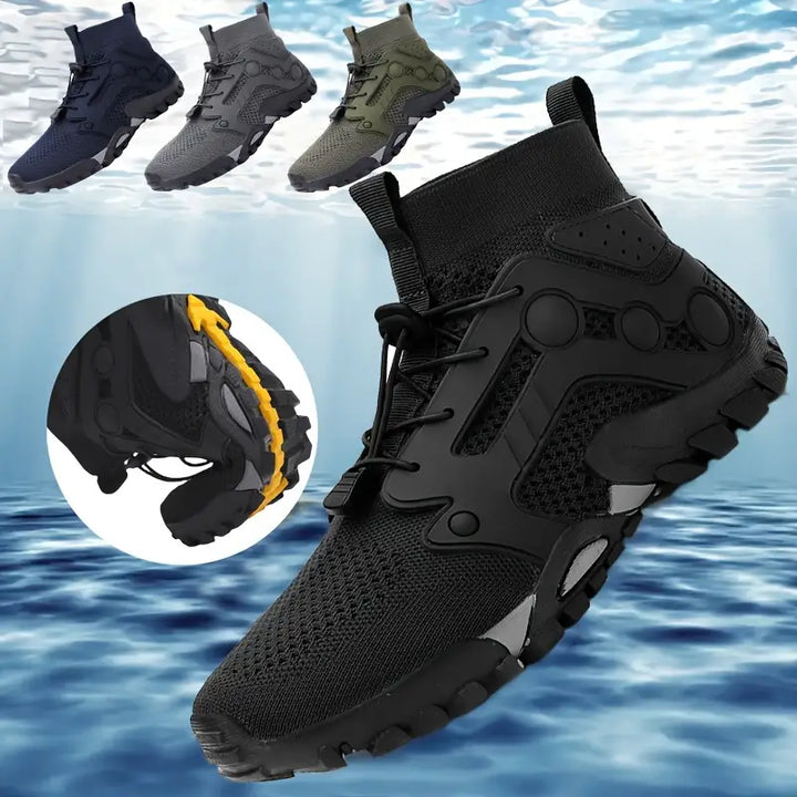 Barefoot Men's Shoes - TrailFlex-Black-5.5-Nora Luxe