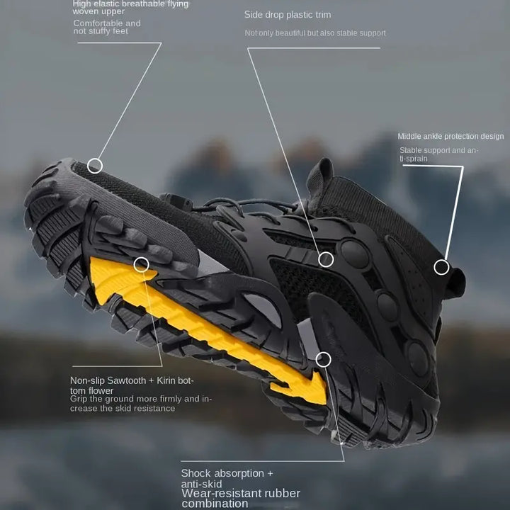 Barefoot Men's Shoes - TrailFlex-Black-5.5-Nora Luxe