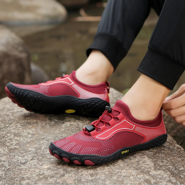 Barefoot Shoes for Adventure | Pro Performance-4-Red-Nora Luxe