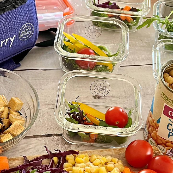 Bariatric Portion Control Glass Containers – 3-Pack-Nora Luxe