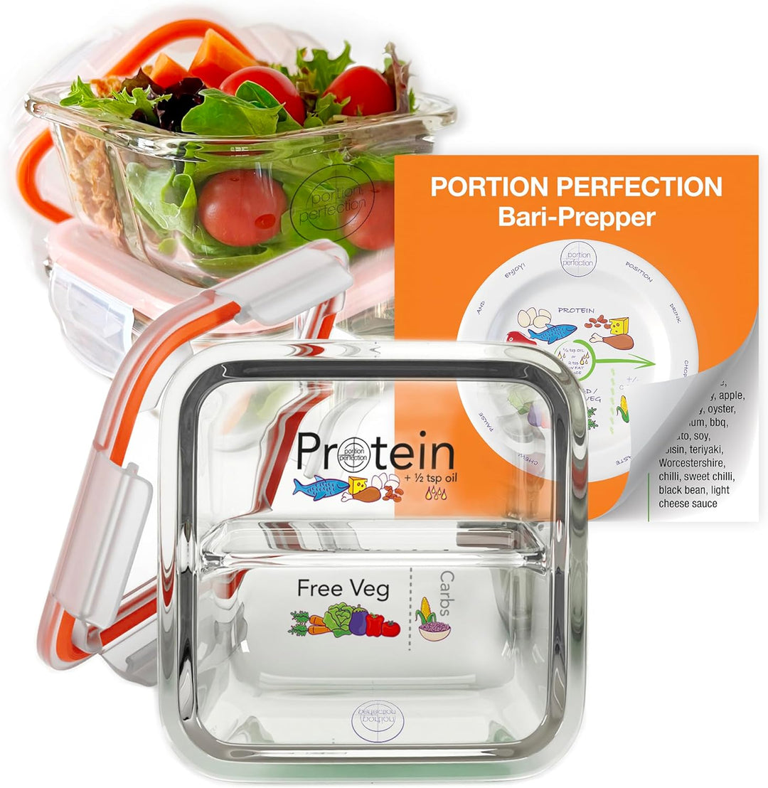 Bariatric Portion Control Glass Containers – 3-Pack-Nora Luxe