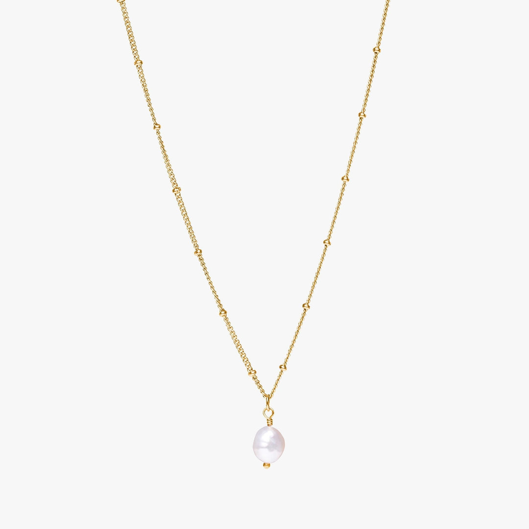 Baroque Pearl Pendant Necklace - Anisa-Gold-Nora Luxe
