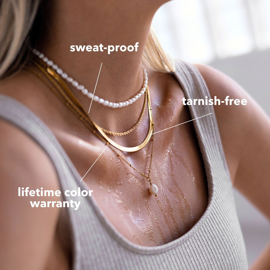 Baroque Pearl Pendant Necklace - Anisa-Gold-Nora Luxe