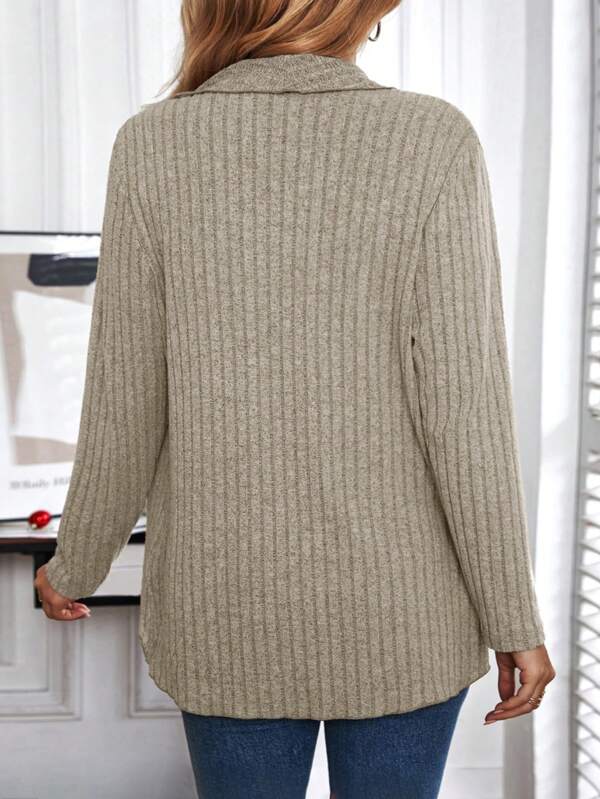 Basic Effortless Top with Long Sleeves - Liora-S-Nora Luxe