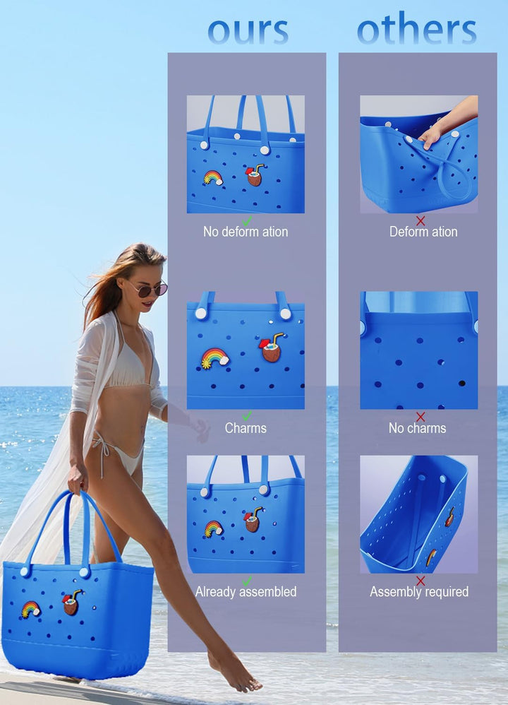 Waterproof EVA Beach Tote – Large & Washable Carryall for Outdoors