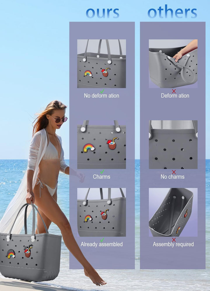 Waterproof EVA Beach Tote – Large & Washable Carryall for Outdoors