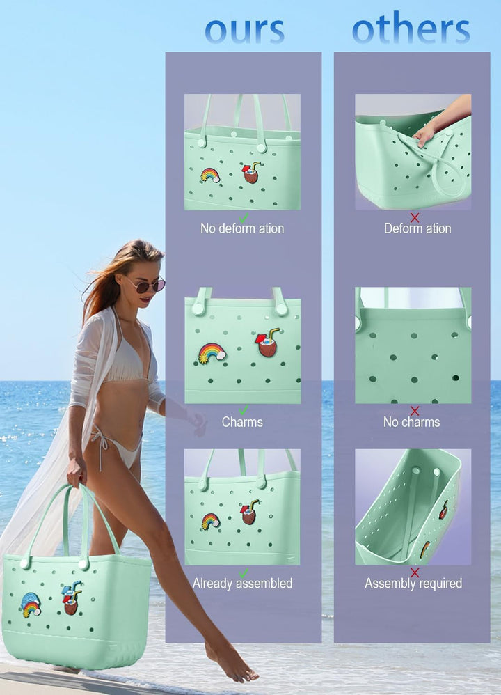 Waterproof EVA Beach Tote – Large & Washable Carryall for Outdoors