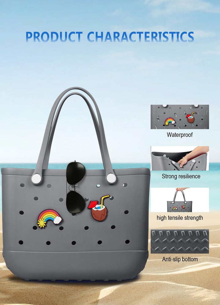 Waterproof EVA Beach Tote – Large & Washable Carryall for Outdoors