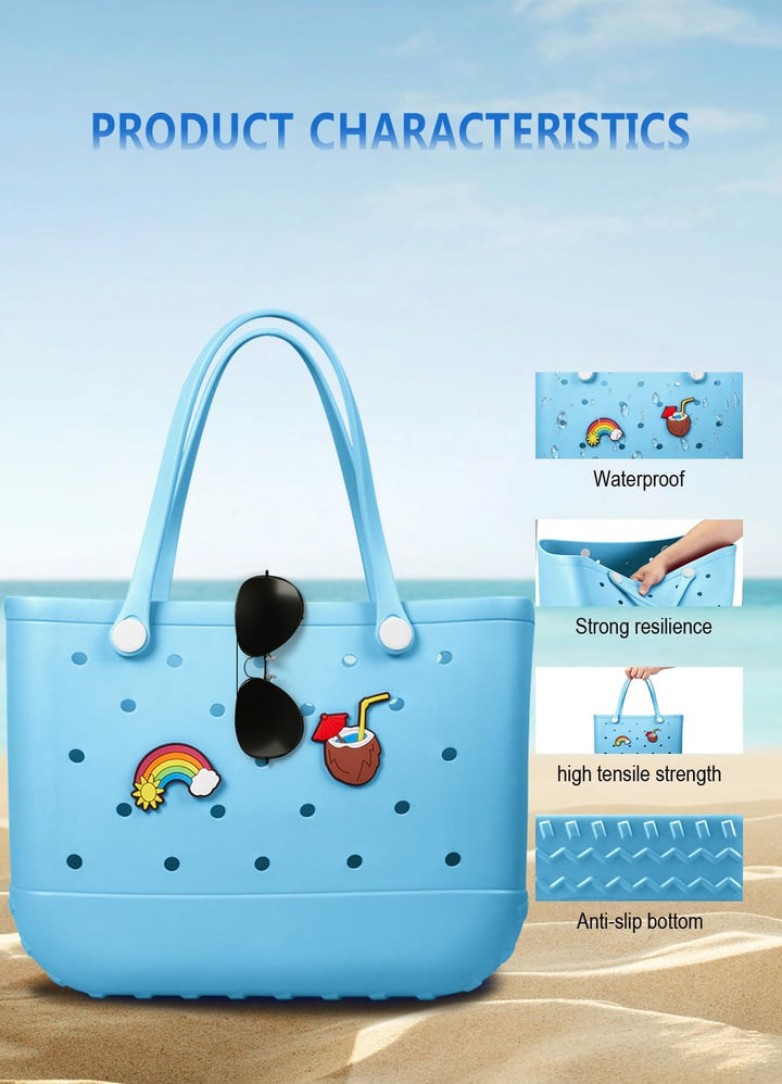 Waterproof EVA Beach Tote – Large & Washable Carryall for Outdoors