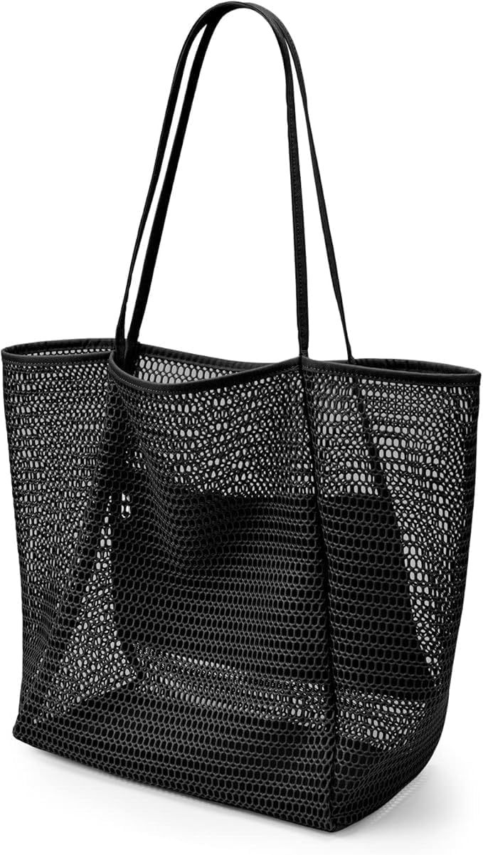 Foldable Mesh Beach Tote Bag with Inner Pocket – Buy 1, Get 1 FREE