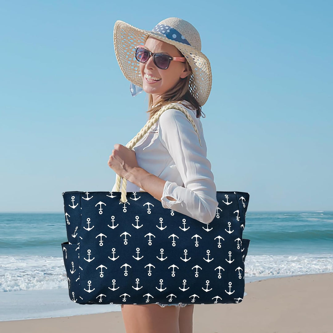 Waterproof Large Tote with Zipped Storage for Work & Play