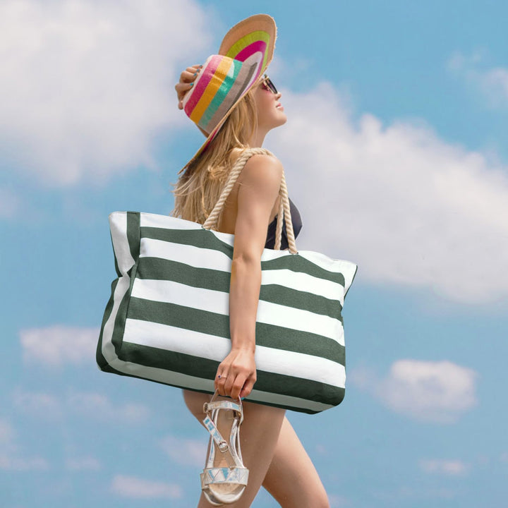 Waterproof Large Tote with Zipped Storage for Work & Play