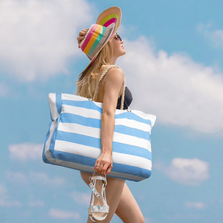 Waterproof Large Tote with Zipped Storage for Work & Play