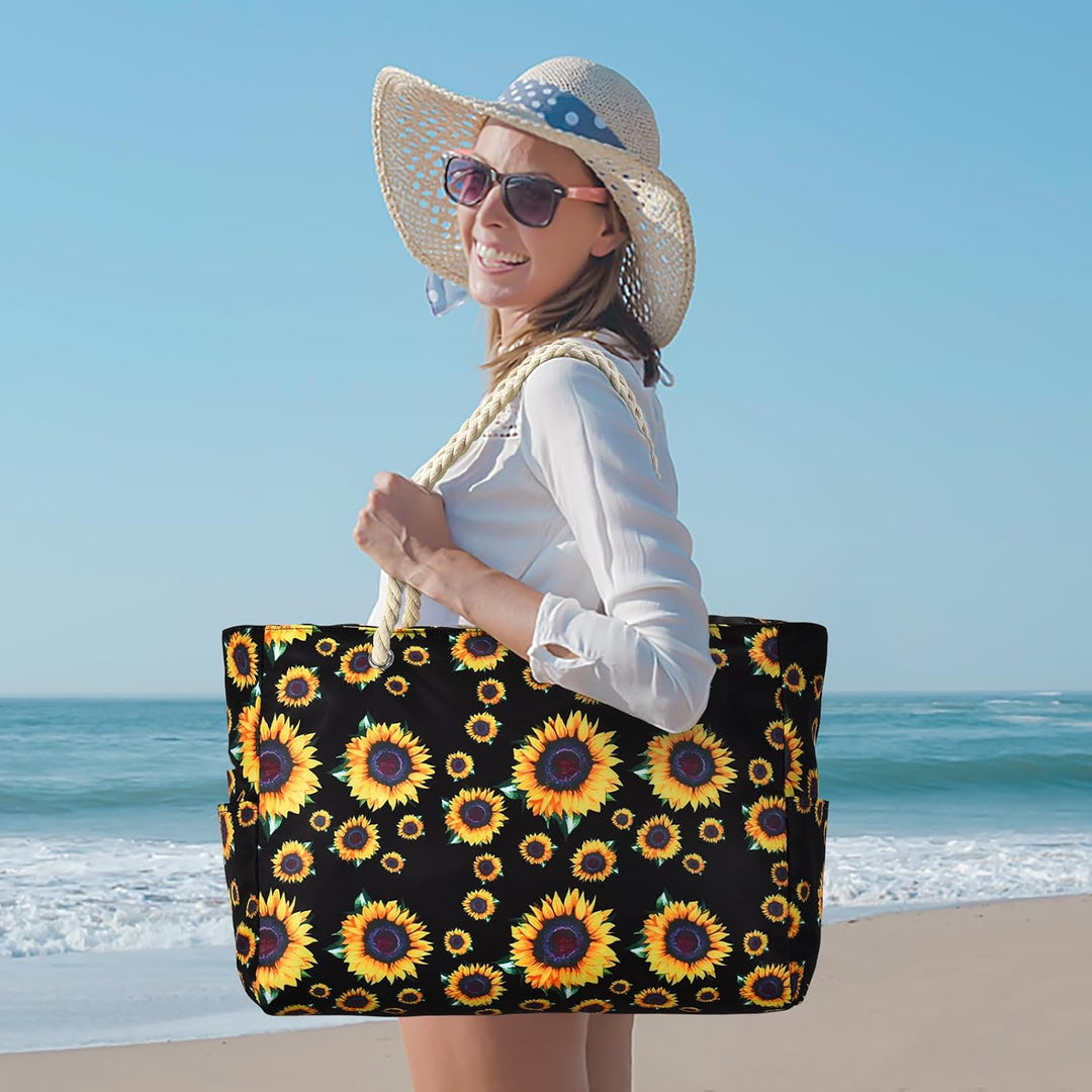 Waterproof Large Tote with Zipped Storage for Work & Play