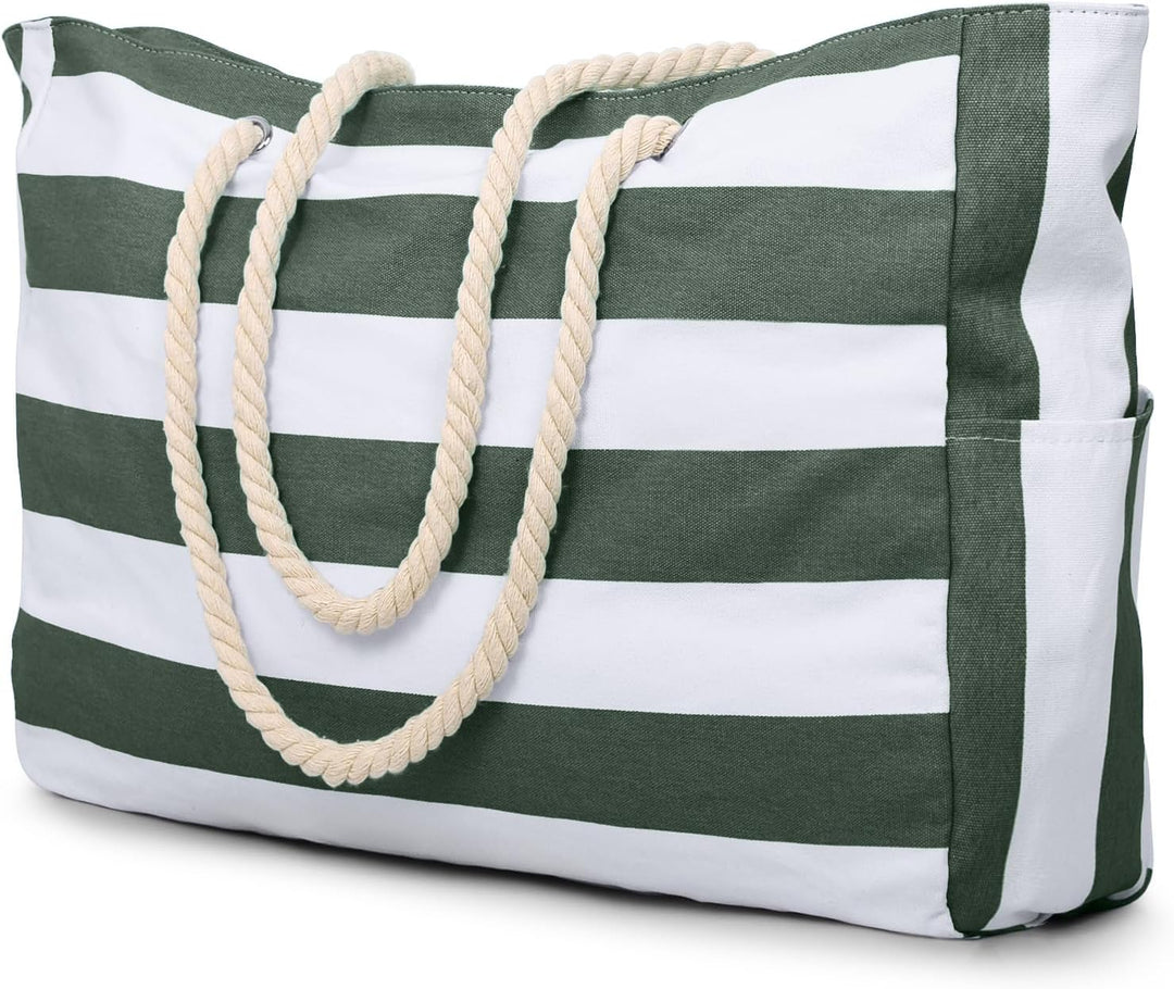 Waterproof Large Tote with Zipped Storage for Work & Play