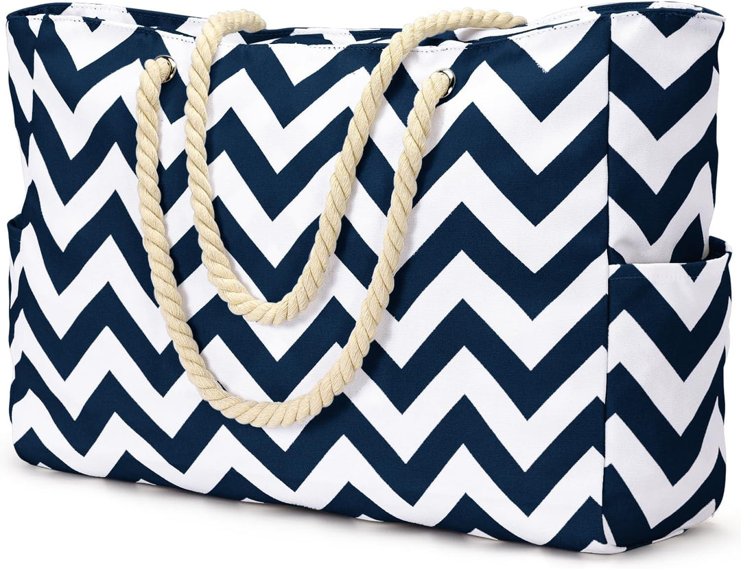 Waterproof Large Tote with Zipped Storage for Work & Play
