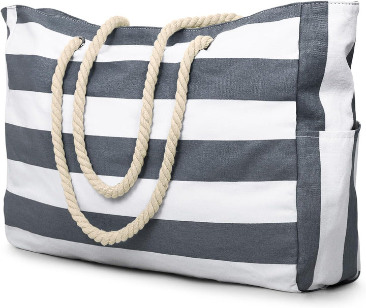 Waterproof Large Tote with Zipped Storage for Work & Play
