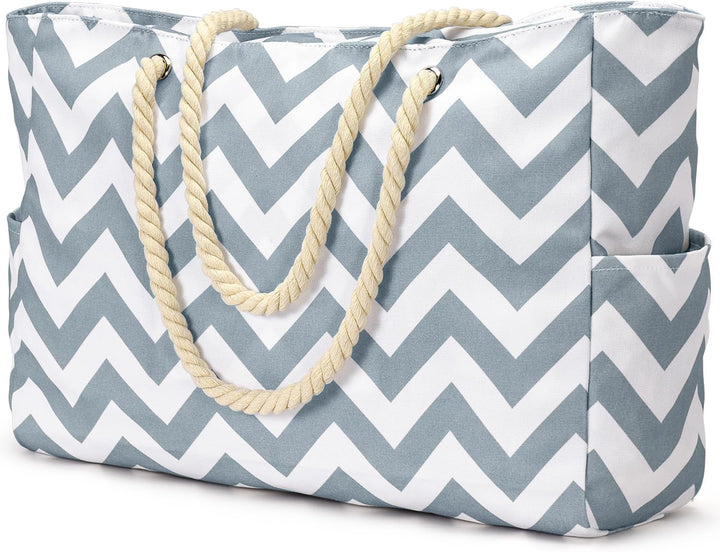Waterproof Large Tote with Zipped Storage for Work & Play