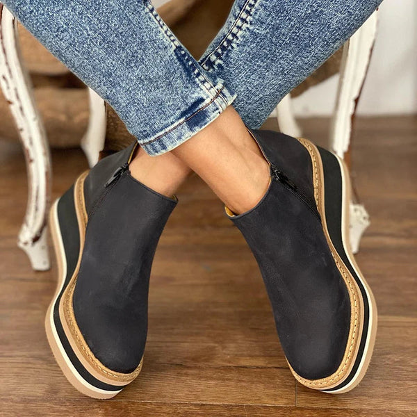 Bella - Casual Ankle Boots for Women-Black-3-Nora Luxe