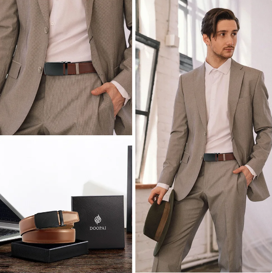 Belt with Automatic Buckle - Eleganzio-Black 1-45.28 in-Nora Luxe