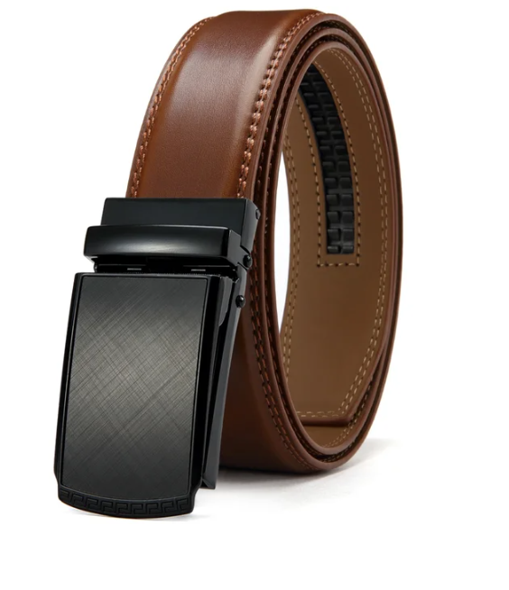 Belt with Automatic Buckle - Eleganzio-Brown 2-45.28 in-Nora Luxe