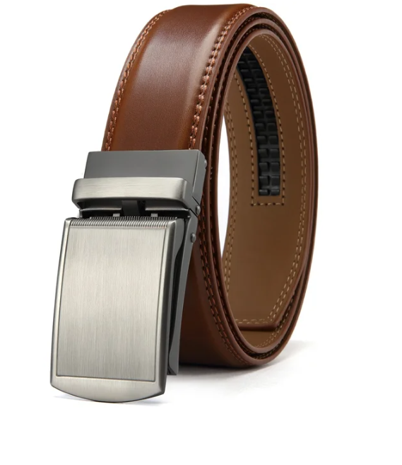 Belt with Automatic Buckle - Eleganzio-Brown 4-45.28 in-Nora Luxe