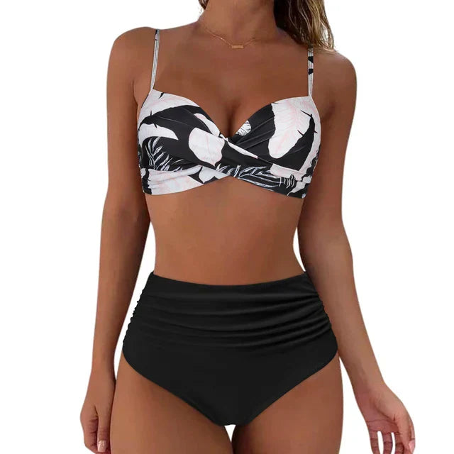 Bikini Set - Mila-Black White/Black-S-Nora Luxe