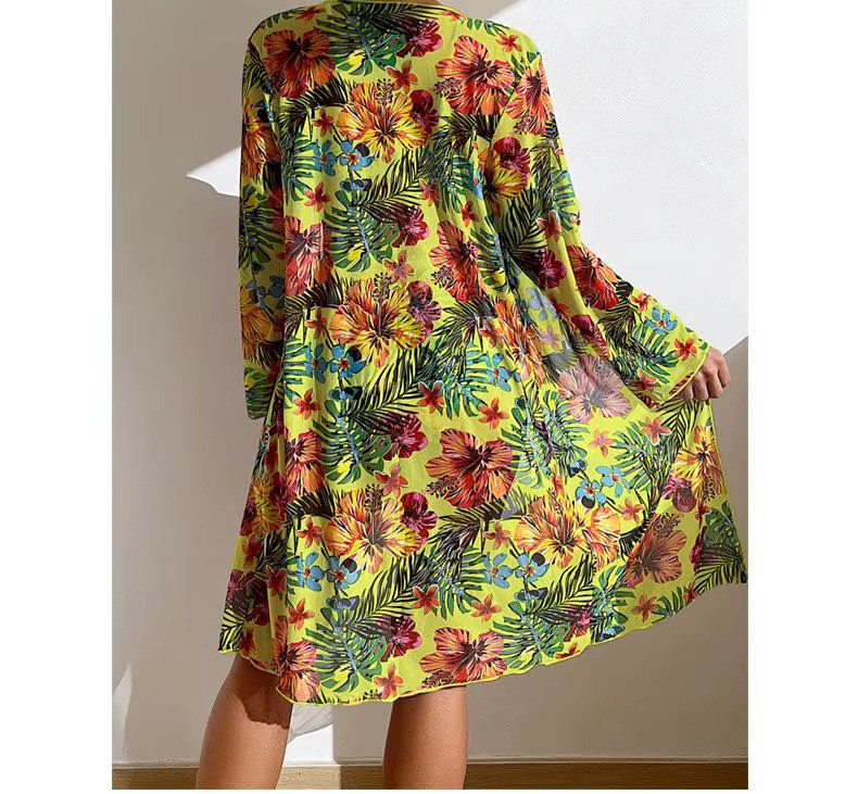 Bikini set with High Waist and Cover-up – Amira-Turquoise-XS-State of Style