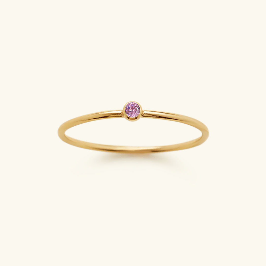 Birthstone Ring - Celestia-1.93 in-October - Light Pink-Nora Luxe