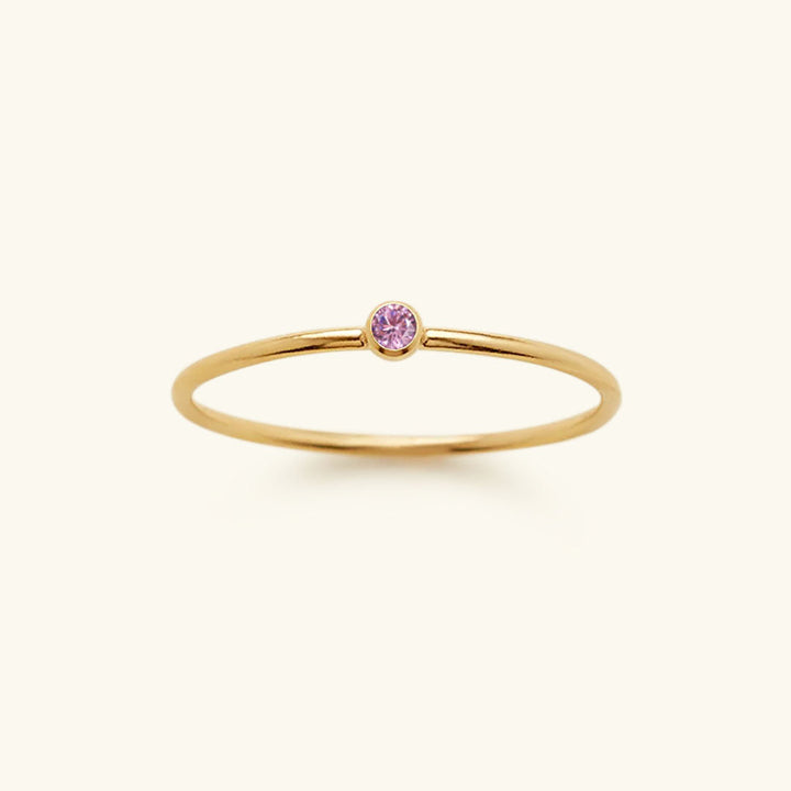 Birthstone Ring - Celestia-1.93 in-October - Light Pink-Nora Luxe