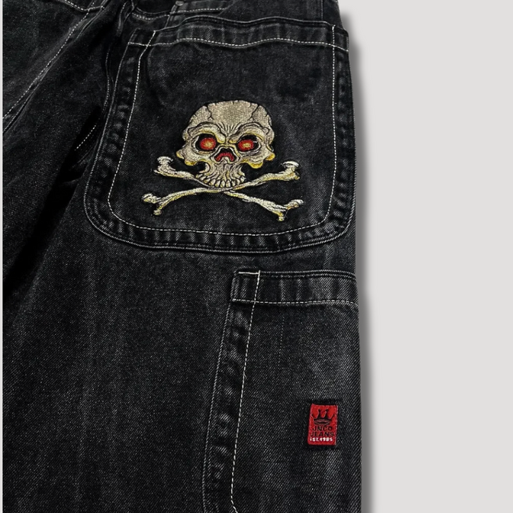 Black Baggy Jeans with High Waist – Raven-S-The Livary