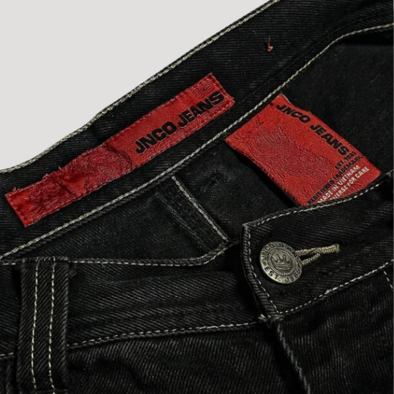 Black Baggy Jeans with High Waist – Raven-S-The Livary
