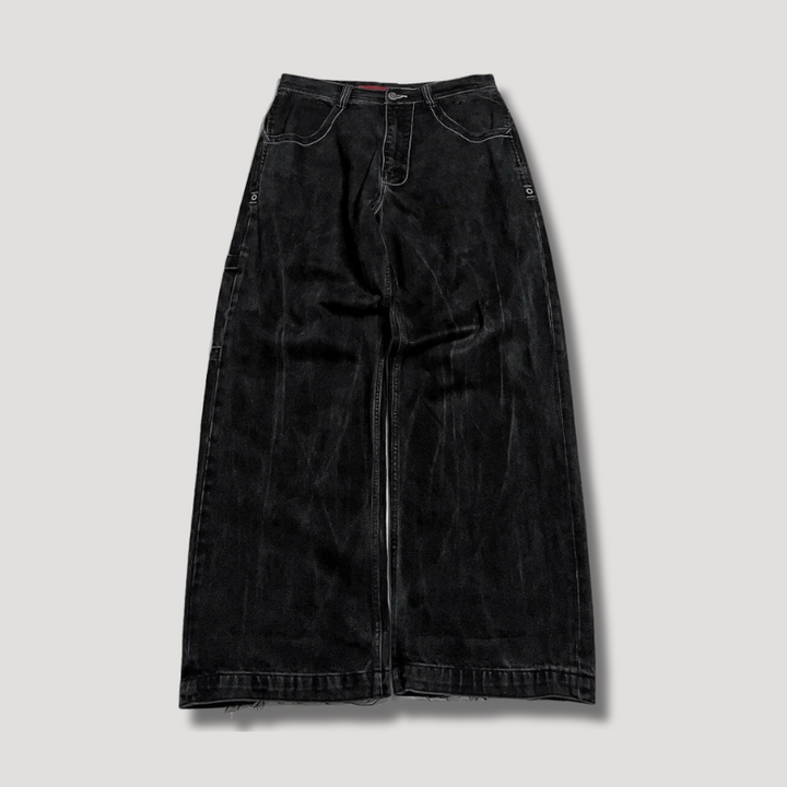 Black Baggy Jeans with High Waist – Raven-S-The Livary