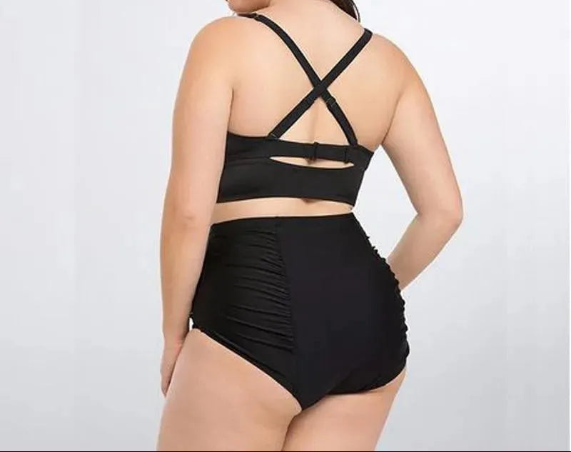 Black Bikini Set with Halter Top and High Waist – Alina-S-State of Style