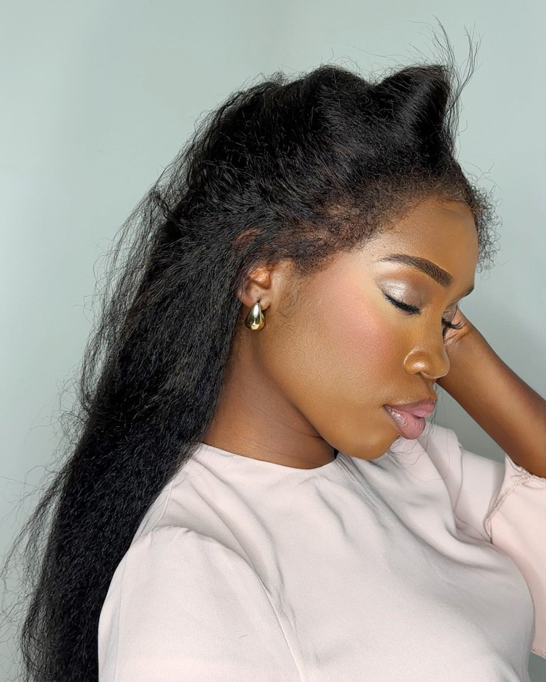 Black HD Lace Wig with Curly Edges – Imani-Nora Luxe