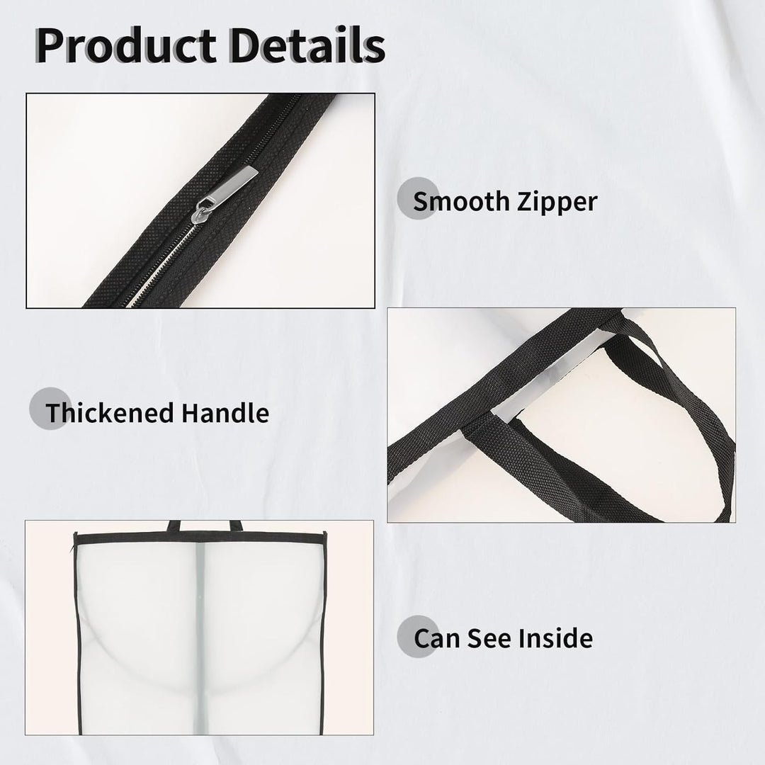 Long Garment Storage Cover – 70.87" (180.00 cm) Dress Bag with Zipper & Window (Buy 1, Get 1 FREE)