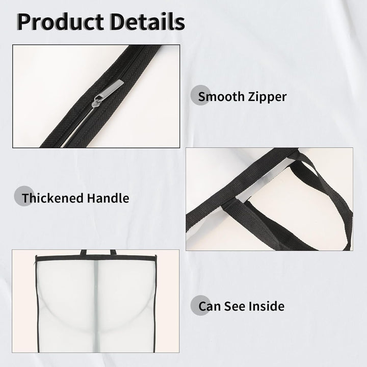 Long Garment Storage Cover – 70.87" (180.00 cm) Dress Bag with Zipper & Window (Buy 1, Get 1 FREE)